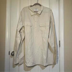 Old Navy Beige Button-Up Shirt -XXXL TALL